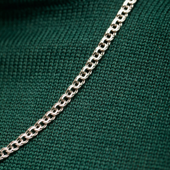 Серебряная цепочка "Плоский бисмарк" - 3 Серебряная цепочка "Плоский бисмарк" - 3