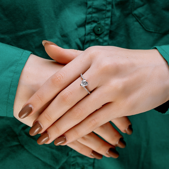 Срібна каблучка "Серце" - 1 Срібна каблучка "Серце" - 1