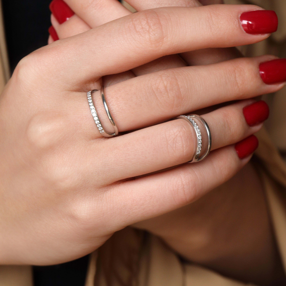 Серебряное кольцо 17р - 3