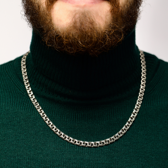 Срібний ланцюг "Бісмарк плоскій" - 5 Срібний ланцюг "Бісмарк плоскій" - 5