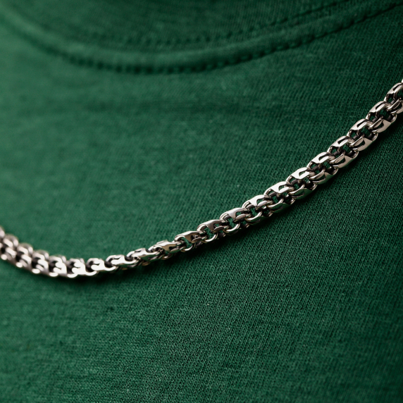 Серебряная цепочка "Бисмарк круглый" - 3 Серебряная цепочка "Бисмарк круглый" - 3