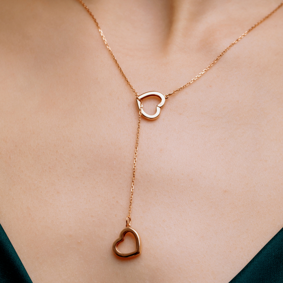 Золоте кольє &amp;quot;Два серця&amp;quot; - 2
