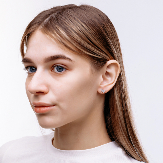 Срібні пусети &amp;quot;Метелики&amp;quot; - 4