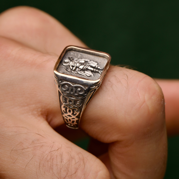 Серебряная печатка "Арх. Михаил" - 4 Серебряная печатка "Арх. Михаил" - 4