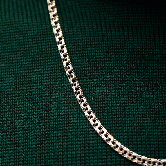 Серебряная цепочка "Плоский бисмарк" - 2 Серебряная цепочка "Плоский бисмарк" - 2