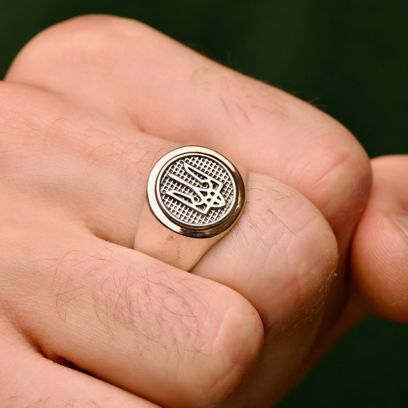 Срібний перстень "Тризуб" - 5 Срібний перстень "Тризуб" - 5