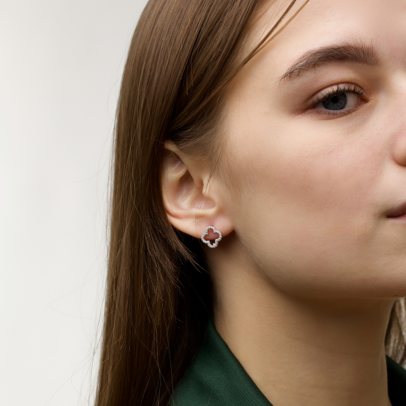 Серебряные пусеты &amp;quot;Cloveria&amp;quot; - 4