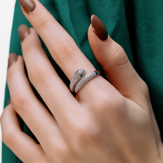 Серебряное кольцо "Змея" - 1 Серебряное кольцо "Змея" - 1