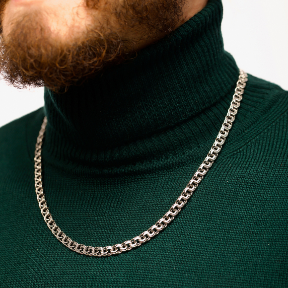 Срібний ланцюг "Бісмарк плоскій" - 4 Срібний ланцюг "Бісмарк плоскій" - 4