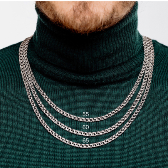 Срібний ланцюг "Подвійний якір" - 8 Срібний ланцюг "Подвійний якір" - 8