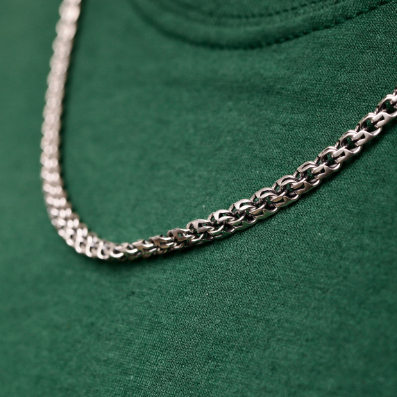 Серебряная цепочка "Бисмарк круглый" - 2 Серебряная цепочка "Бисмарк круглый" - 2