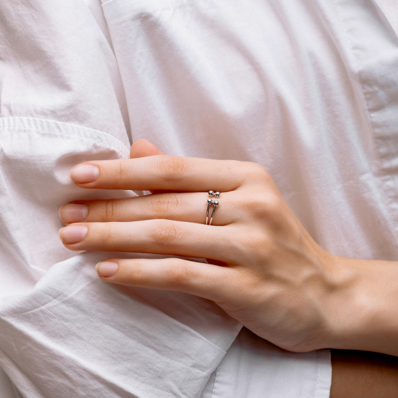 Серебряное кольцо "Шар" - 2 Серебряное кольцо "Шар" - 2