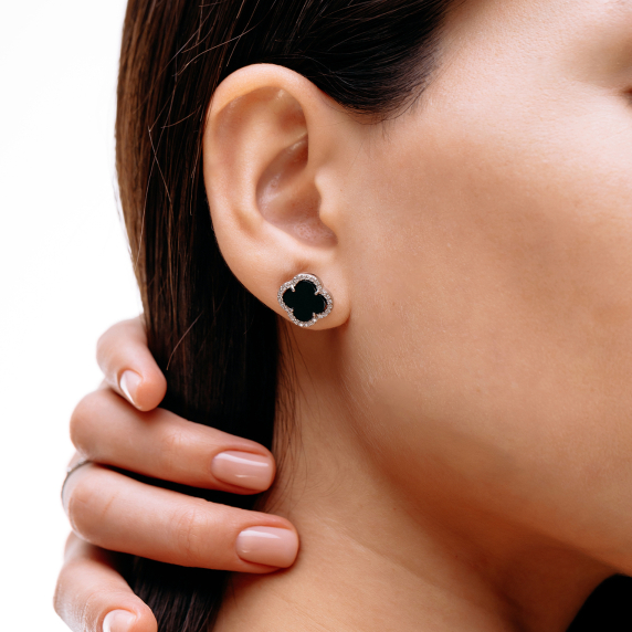 Серебряные пусеты &amp;quot;Cloveria&amp;quot; - 2