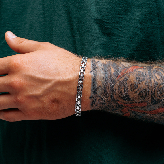 Срібний браслет "Подвійний якір" - 4 Срібний браслет "Подвійний якір" - 4