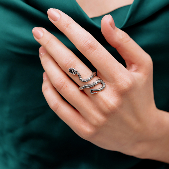 Серебряное кольцо &amp;quot;Змея&amp;quot; - 2