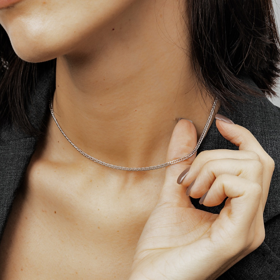 Серебряная цепочка &amp;quot;Двойной ромб&amp;quot; 45р - 2