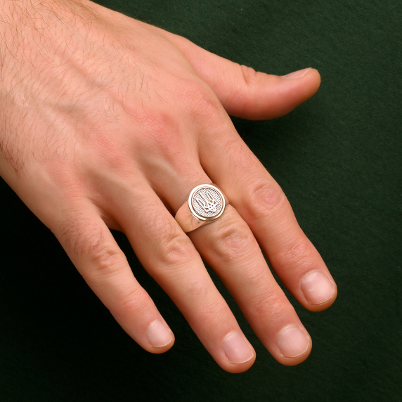 Срібний перстень &amp;quot;Герб&amp;quot; - 1