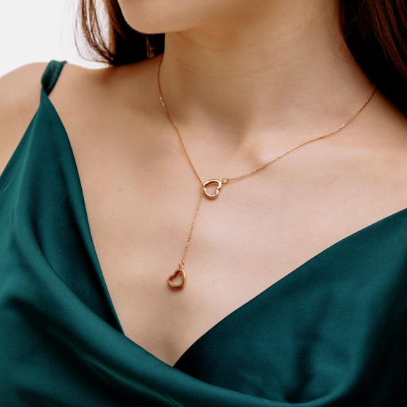 Золоте кольє &amp;quot;Два серця&amp;quot; - 1