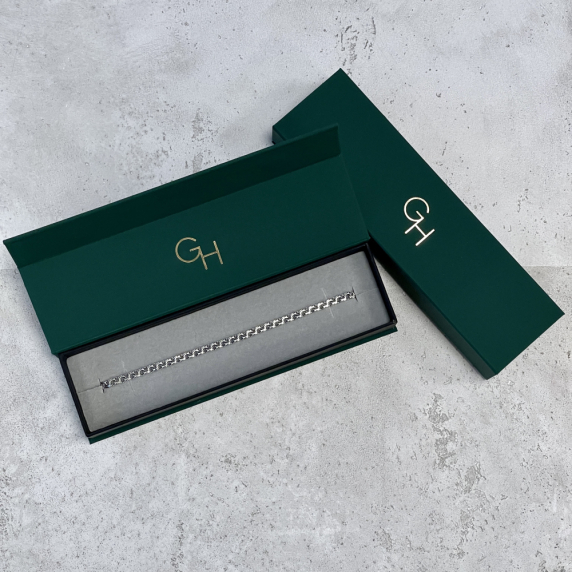 Серебряная цепочка "Плоский бисмарк" - 6 Серебряная цепочка "Плоский бисмарк" - 6