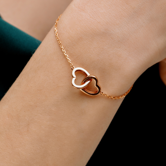 Золотой браслет &amp;quot;Сердце&amp;quot; - 1