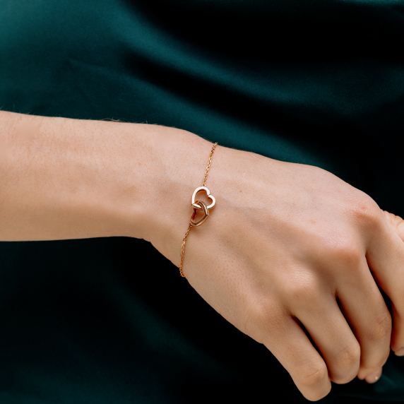 Золотой браслет &amp;quot;Сердце&amp;quot; - 3