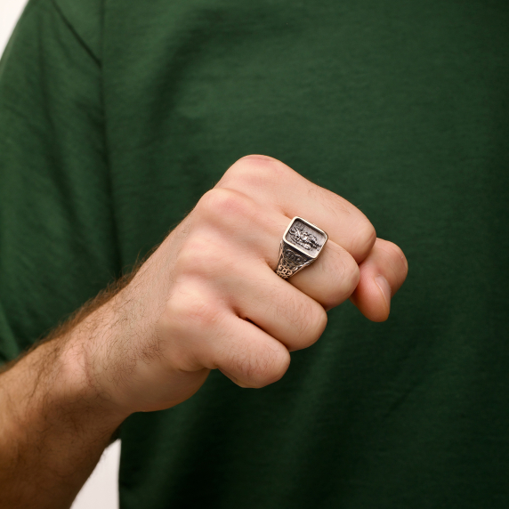 Серебряная печатка "Арх. Михаил" - 6 Серебряная печатка "Арх. Михаил" - 6