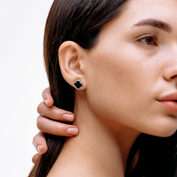 Серебряные пусеты &amp;quot;Cloveria&amp;quot; - 3