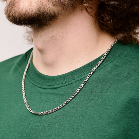 Серебряная цепочка "Бисмарк круглый" - 4 Серебряная цепочка "Бисмарк круглый" - 4