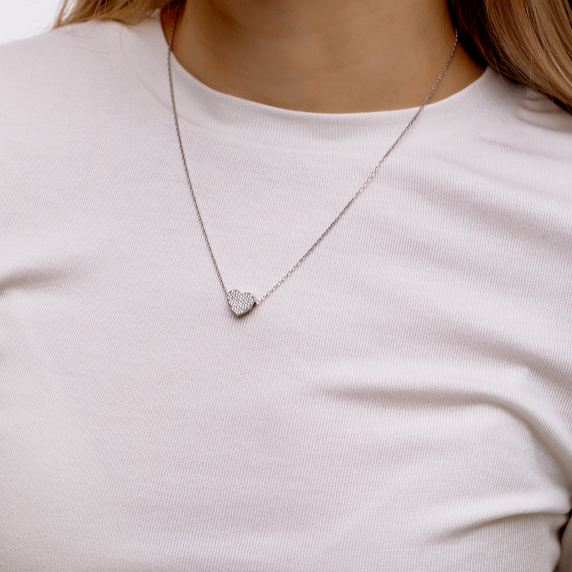 Серебряное колье "Сердце" - 2 Серебряное колье "Сердце" - 2
