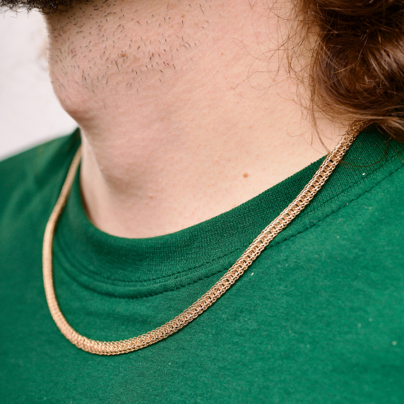 Золотая цепочка "Кружевной бисмарк" - 5 Золотая цепочка "Кружевной бисмарк" - 5