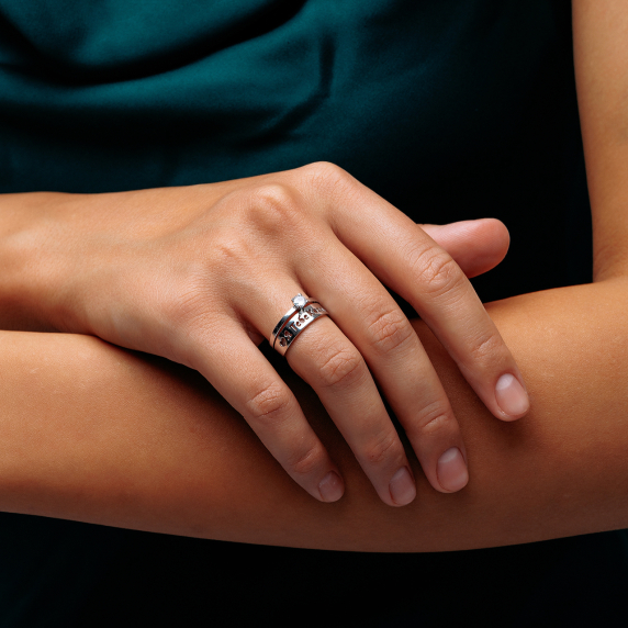 Серебряное кольцо &amp;quot;Любовь&amp;quot; - 3