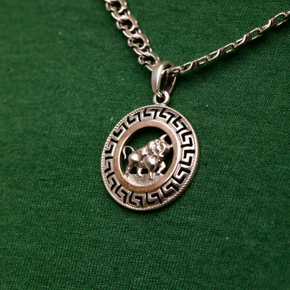 Серебряный подвес &amp;quot;Телец&amp;quot; - 2