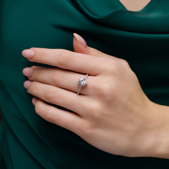 Срібна каблучка "Серце" - 3 Срібна каблучка "Серце" - 3