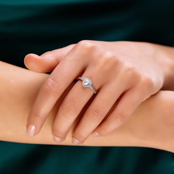 Серебряное кольцо "Сердце" - 2 Серебряное кольцо "Сердце" - 2