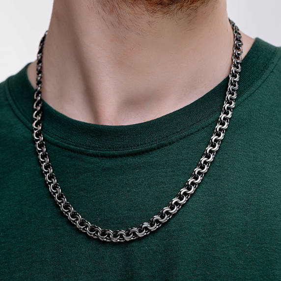 Срібний ланцюг "Плоский Бісмарк" - 3 Срібний ланцюг "Плоский Бісмарк" - 3