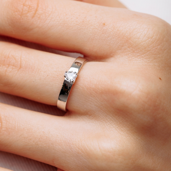 Серебряное кольцо &amp;quot;Сердце&amp;quot; - 1