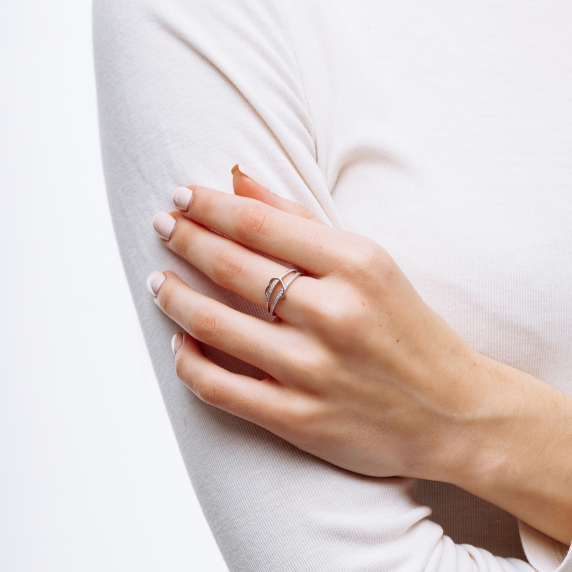 Серебряное кольцо "Сердце" - 4 Серебряное кольцо "Сердце" - 4