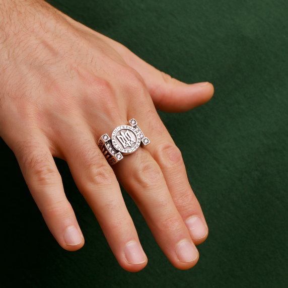 Серебряный перстень &amp;quot;Тризуб&amp;quot; - 1