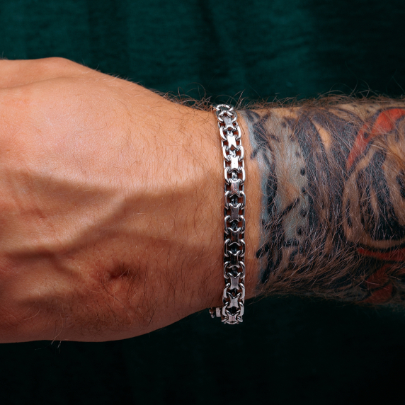 Серебряный браслет "Двойной якорь" - 3 Серебряный браслет "Двойной якорь" - 3