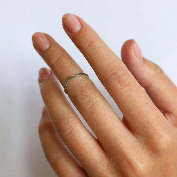 Серебряное фаланговое кольцо - 2