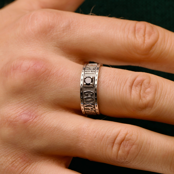 Серебряный перстень &amp;quot;Спаси и сохрани&amp;quot; - 2