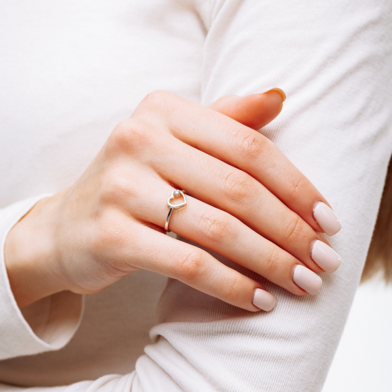 Серебряное кольцо "Сердце" - 3 Серебряное кольцо "Сердце" - 3