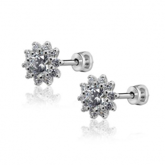 Срібні пусети "Квітка" - 3 Срібні пусети "Квітка" - 3