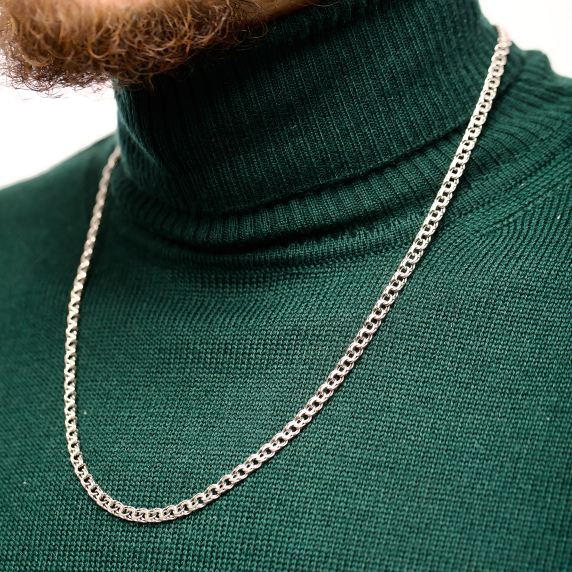 Серебряная цепочка "Плоский бисмарк" - 5 Серебряная цепочка "Плоский бисмарк" - 5