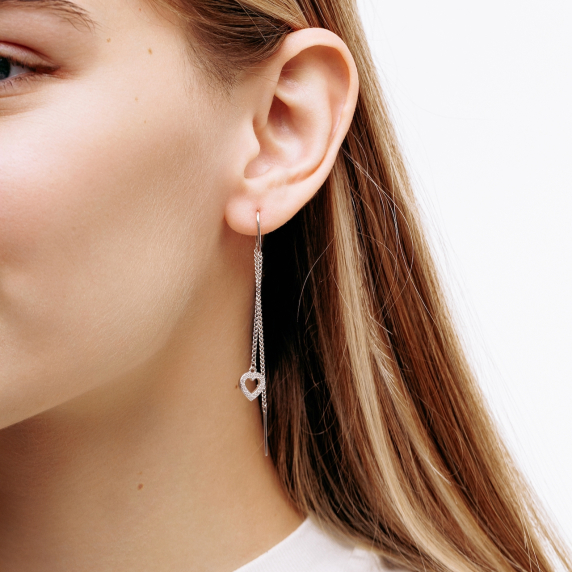 Серебряные протяжки "Сердце" - 3 Серебряные протяжки "Сердце" - 3