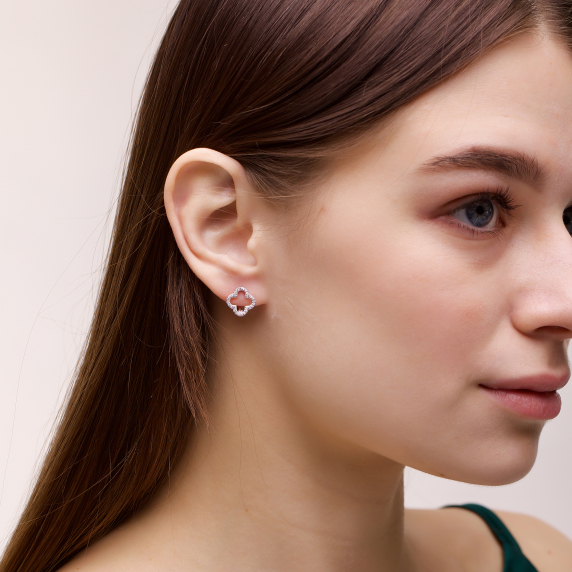 Серебряные пусеты &amp;quot;Cloveria&amp;quot; - 3