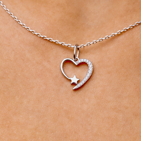 Серебряное колье &amp;quot;Сердце&amp;quot; - 2