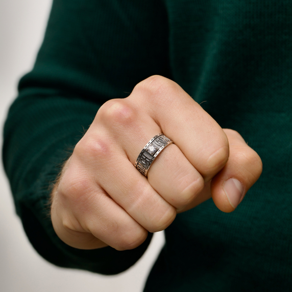 Срібний перстень "Врятуй та збережи" - 4 Срібний перстень "Врятуй та збережи" - 4