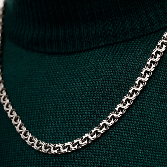 Серебряная цепочка "Бисмарк" 65р - 3 Серебряная цепочка "Бисмарк" 65р - 3