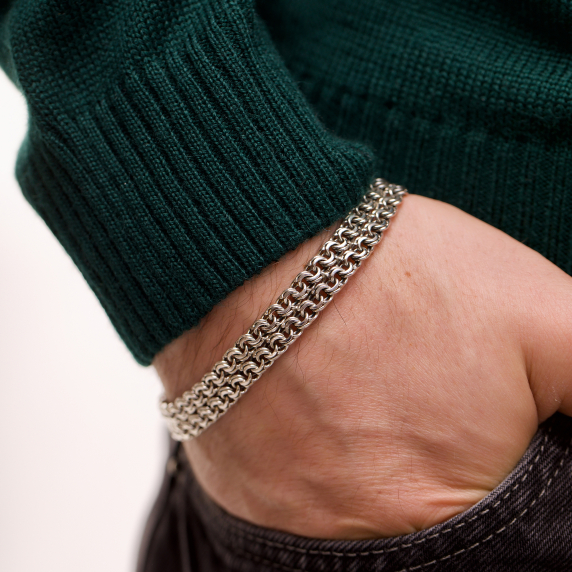 Серебряный браслет &amp;quot;Двойной Бисмарк&amp;quot; - 1